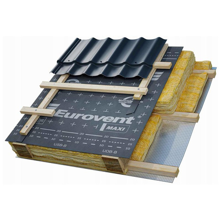 Trójwarstwowa membrana dachowa EUROVENT MAXI 140g/m² 