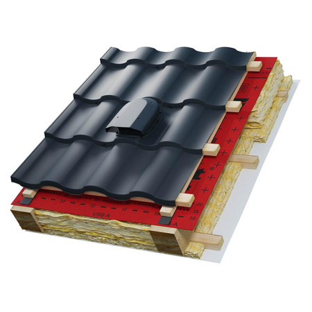 Wywietrznik połaciowy EUROVENT VENTOS X Flat - B26, kolor antracyt (RAL 7021)