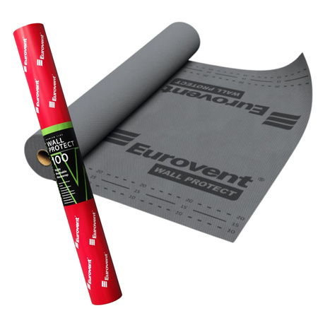 Jednowarstwowa folia wiatroizolacyjna EUROVENT WALL PROTECT 150 g/m2