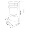 Kominek wentylacyjny ø 150 mm EUROVENT VENTOS X - B26, kolor ceglasty (RAL 8004)