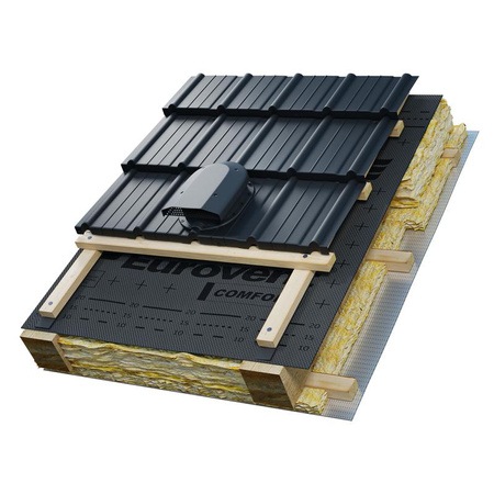 Wywietrznik połaciowy EUROVENT VENTOS X Flat - M11, kolor brąz (RAL 8019)