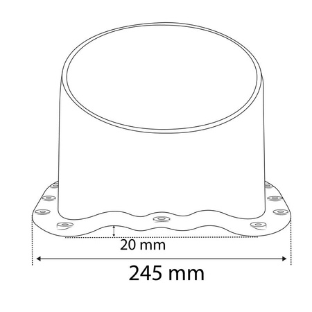 Kominek wentylacyjny ø 150 mm EUROVENT VENTOS X - G18, kolor czarny (RAL 9005)