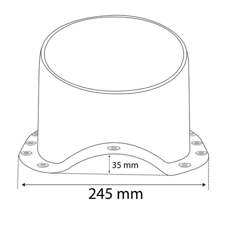 Kominek wentylacyjny ø 150 mm EUROVENT VENTOS X - W35, kolor grafit (RAL 7024)