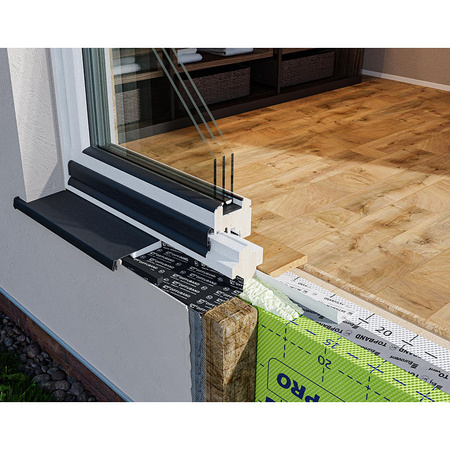 Taśma okienna paroizolacyjna wewnętrzna EUROVENT AKTIVBAND SK 100 mm x 25 m, pełny klej