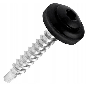 Wkręty samowiercące WDD 4,8 x 35 mm z podkładką EPDM, RAL 9005 kolor czarny, 250 szt. Klimas