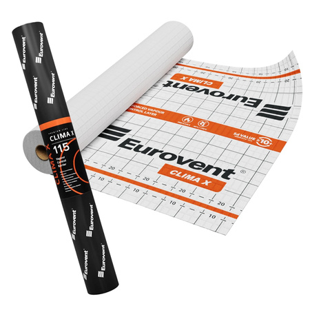 Trójwarstwowa mebmrana paroizolacyjna dachowa EUROVENT® CLIMA X 115 g/m2 