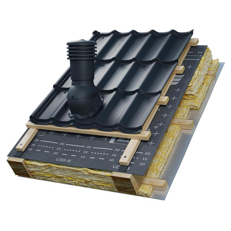 Kominek wentylacyjny ø 150 mm EUROVENT VENTOS X - N25, kolor brąz (RAL 8017)