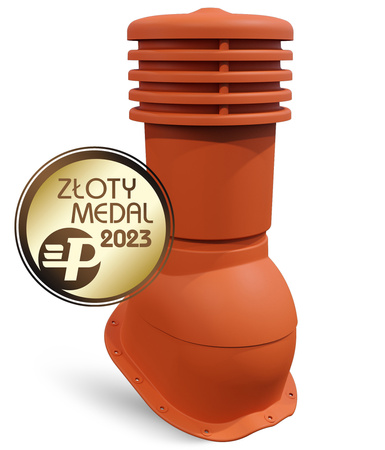 Kominek wentylacyjny ø 150 mm EUROVENT VENTOS X - F22, kolor kasztan (RAL 3009)