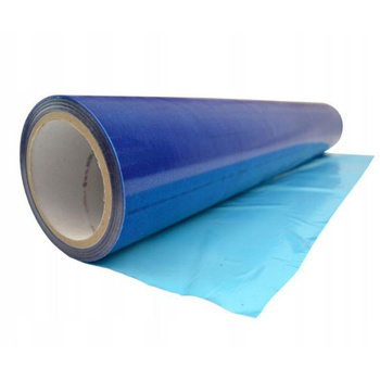 Folia samoprzylepna ochronna do okien, drzwi, mebli 50 cm x 100 mb, niebieska