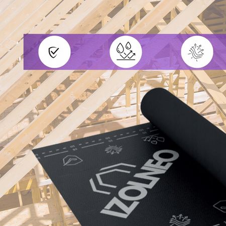 Mocna membrana dachowa IZOLNEO SUPRO 200 g/m2, 1,5 x 50 m