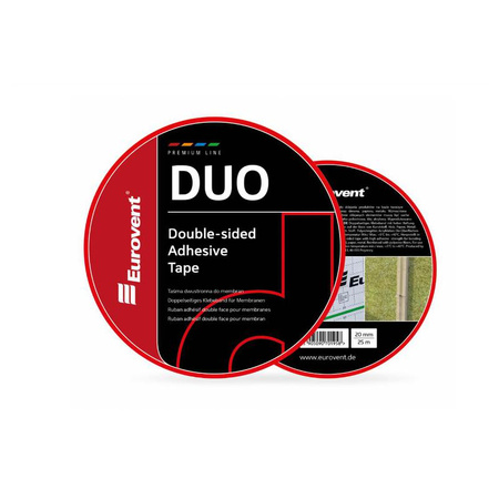 Dwustronna taśma do folii paroizolacyjnych i dachowych EUROVENT Duo 20 mm x 25 m
