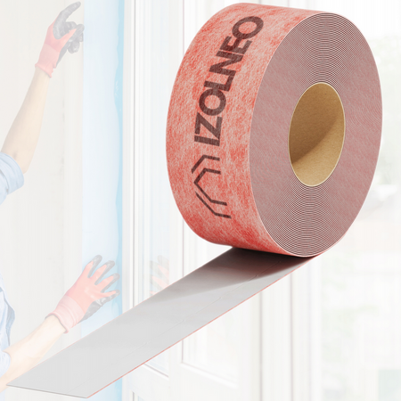 Taśma okienna uszczelniająca do ciepłego montażu wewnętrzna IZOLNEO 70 mm x 25 m. pełny klej