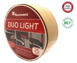 Taśma dwustronna do membran i folii Eurovent DUO LIGHT 50mmx25m