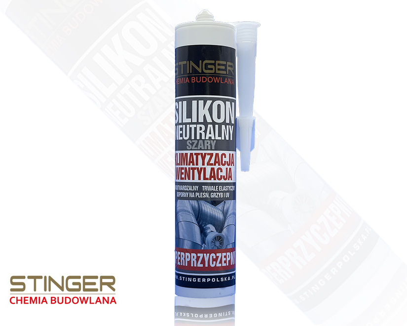 STINGER - SILIKON NEUTRALNY DO KLIMATYZACJI I WENTYLACJI (SZARY) 280ml