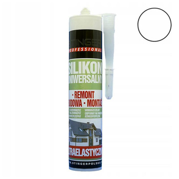 Silikon uniwersalny STINGER 300 ml odporny na UV, biały
