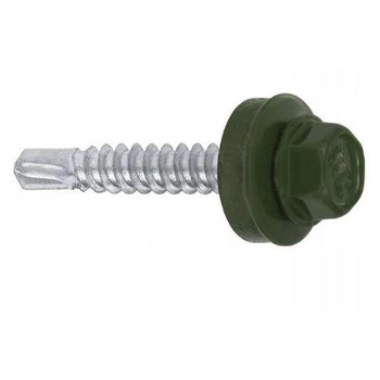 Wkręty farmerskie samowiercące 4,8x35 mm, RAL 6020, Wkręt-Met, 250 szt.