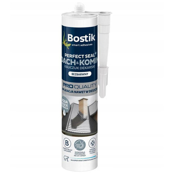 Kauczukowy uszczelniacz dekarski Bostik Perfect Seal Dach&Komin 280 ml, bezbarwny