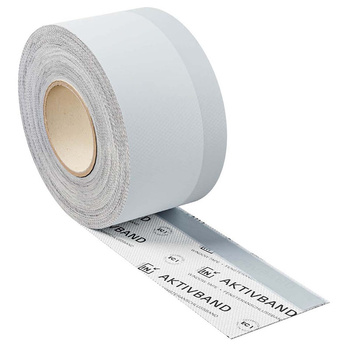 Taśma okienna paroizolacyjna wewnętrzna EUROVENT AKTIVBAND SK2 100 mm x 25 m, dodatkowy pasek klejący